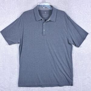 Free Fly Mens XL Heather Gray Performance Stretch Polo Shirt Preppy Golf Tennis
